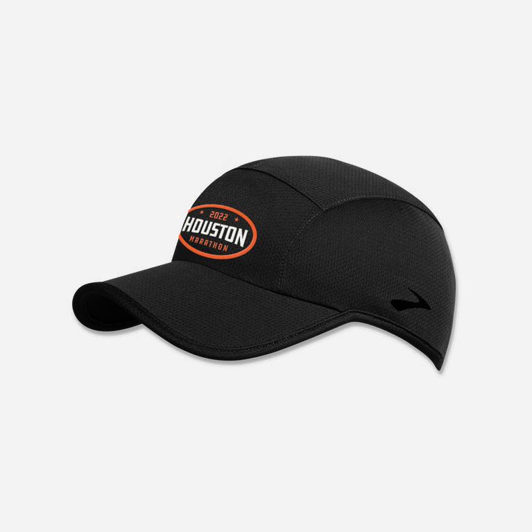 Brooks Houston22 Tempo NZ - Men's Running Hat - Black/Orange/White/13.1 Houston (37182-IQDS)